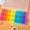 21 Pill Organizer Travel Medicine Container Travel Medication Pill Dispenser 7 Day Purse Storage Box Grid view 4