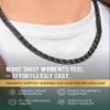 MagnetRX Titanium Magnetic Necklace  Ultra Strength Magnetic Necklaces for Men & Women  Effective Mens Titanium Necklace with 55 Magnets (Black, 19.25 Inches) view 2