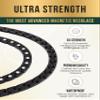 MagnetRX Titanium Magnetic Necklace  Ultra Strength Magnetic Necklaces for Men & Women  Effective Mens Titanium Necklace with 55 Magnets (Black, 19.25 Inches) view 3