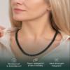 MagnetRX Titanium Magnetic Necklace  Ultra Strength Magnetic Necklaces for Men & Women  Effective Mens Titanium Necklace with 55 Magnets (Black, 19.25 Inches) view 4