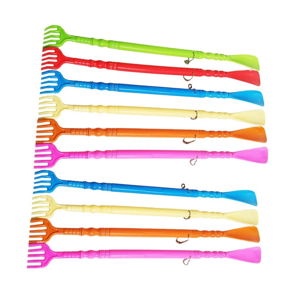 Healifty Back Scratcher with Shoe Horn Long Handle Shoe Horn and Back for Men Kids Boots Shoes Family Random Color