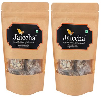 Jaiccha Ghasitaram Pack of 2 (200 GMS) - Sugarfree Bites 400 GMS in Brown Paper Pouch