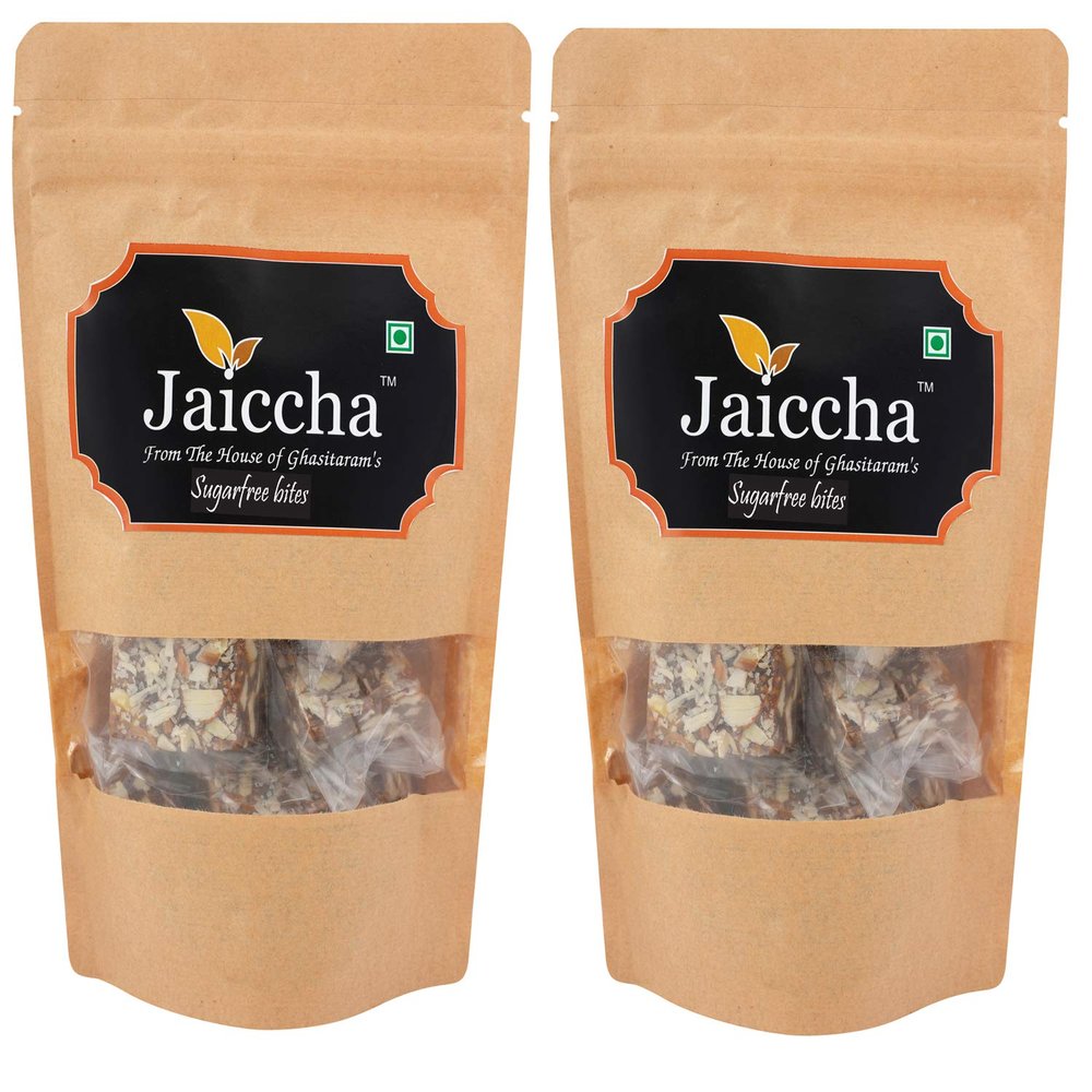 Jaiccha Ghasitaram Pack of 2 (200 GMS) - Sugarfree Bites 400 GMS in Brown Paper Pouch