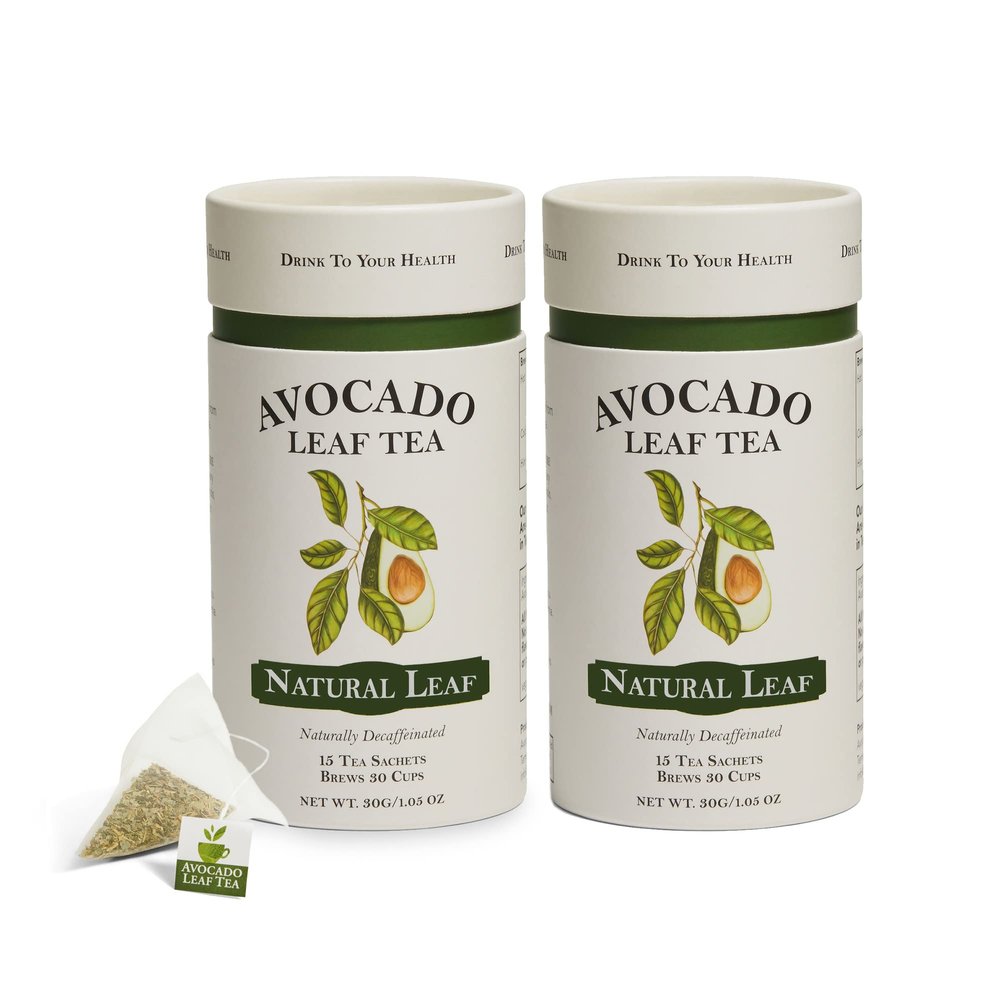 Avocado Leaf Tea Natural Leaf - 2 Pack - Caffeine-free, Healthy Herbal Tea | Immune Support | Cold Brew or Hot Tea-30 Tea Bags | 60 Servings (Gluten Free & Non-GMO)