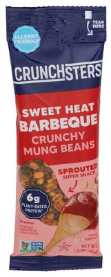 Crunchsters, Protein Snack Sprouted Barbeque, 1.3 Ounce