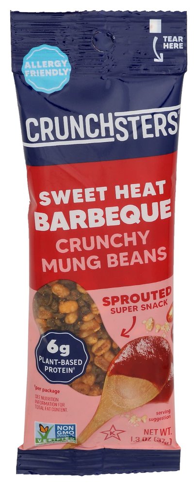 Crunchsters, Protein Snack Sprouted Barbeque, 1.3 Ounce