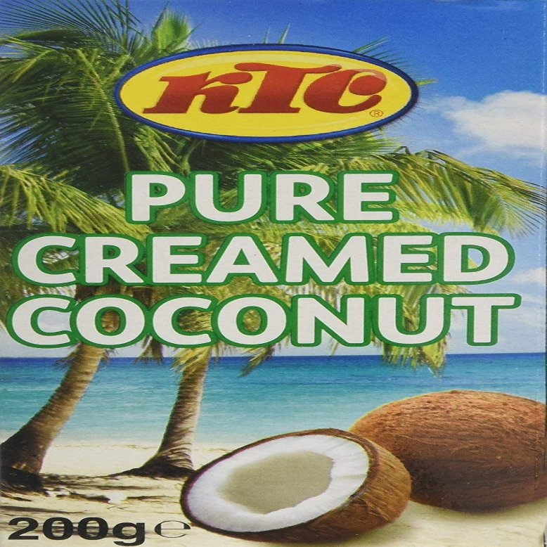 KTC Pure Creamed Coconut - 200g - (pack of 4)