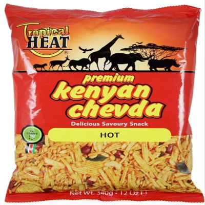 Tropical heat Kenyan chevda - hot - 340g - (pack of 4)