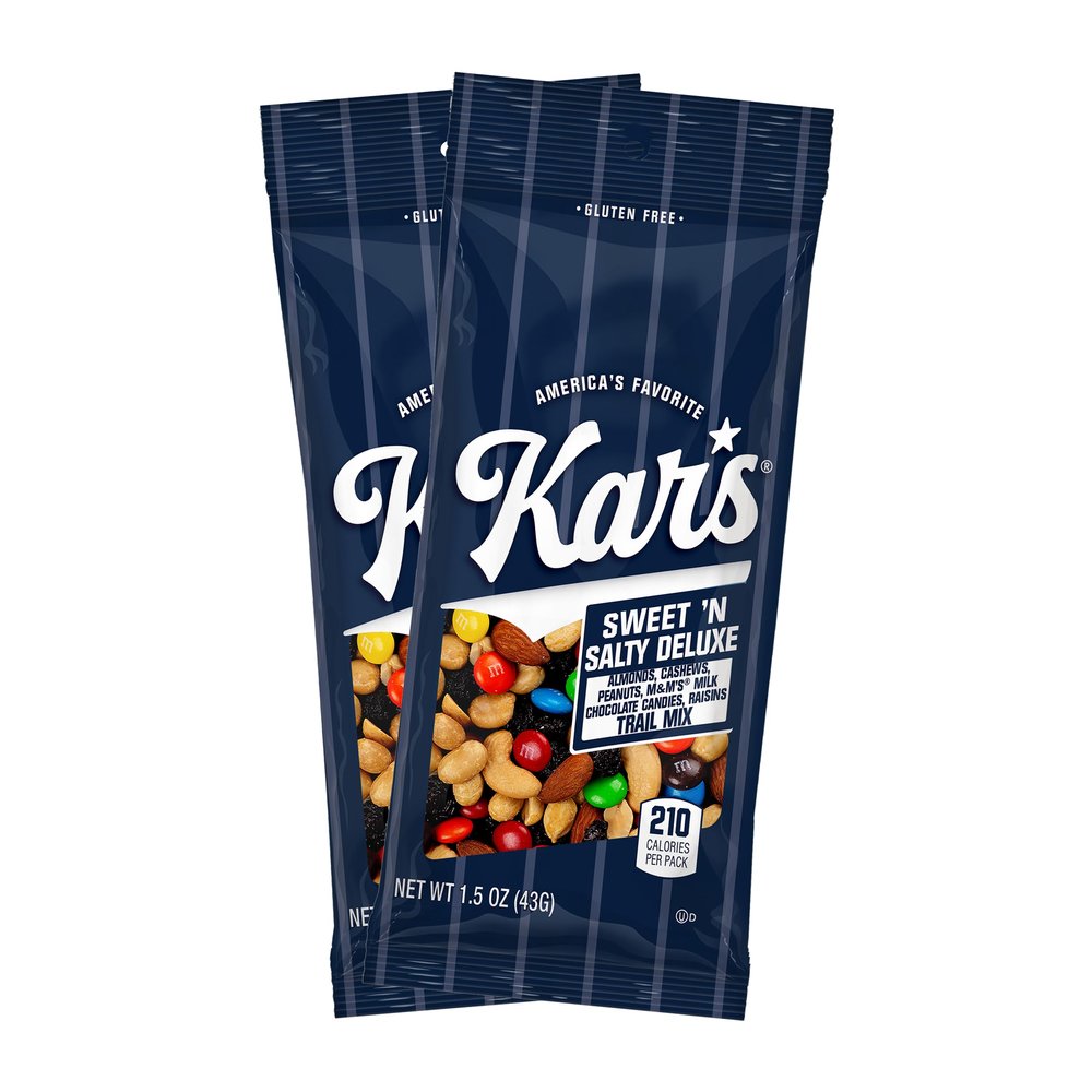 Kars Nuts Sweet N Salty Deluxe Trail Mix, 1.5 oz  Grab & Go Bags, Individual Snack Packs (Pack of 18), Gluten-Free Trail Mix Snack