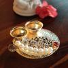 Itiha Pearl Floral Set of 12 Haldi Kumkum Holders or Kankavati for Wedding Return Gift, Diwali Gift, Mehendi Return Gift, Bulk Gift Items (4.5 inches) view 2