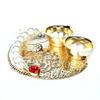 Itiha Pearl Floral Set of 12 Haldi Kumkum Holders or Kankavati for Wedding Return Gift, Diwali Gift, Mehendi Return Gift, Bulk Gift Items (4.5 inches) view 3