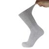 12 Pairs of Premium Cotton Loose Top Diabetic Neuropathy Crew Socks (10-13, Gray) view 3