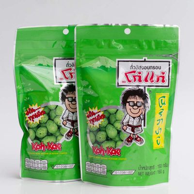 2x 160g Koh-Kae Peanuts Nori Wasabi Flavour Coated Delicious with Japanese Seaweed