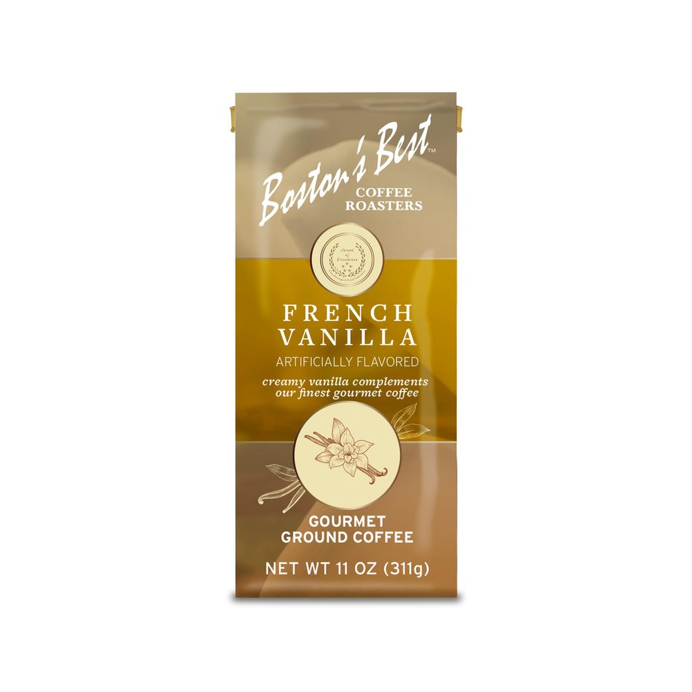 Bostons Best Coffee - French Vanilla Delicious Gourmet Premium Ground Coffee, 11 oz. / 311 g Coffee Bag