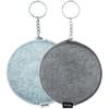 2PCS INVODA Portable Pill Box Storage Bag Soft Felt Zipper Pouch to Protect Medicine Cases from Breakage & Scattering Light Gray & Dark Gray view 1