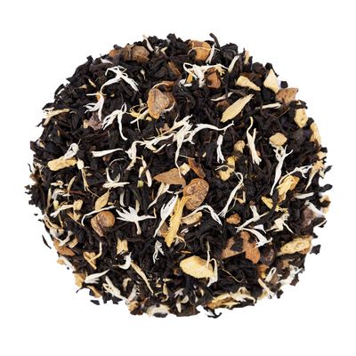 The Whistling Kettle Chocolate Infused Chai Tea - Sweet and Natural Caffeinated Energizing Black Tea with Ginger - 4oz (88 servings)