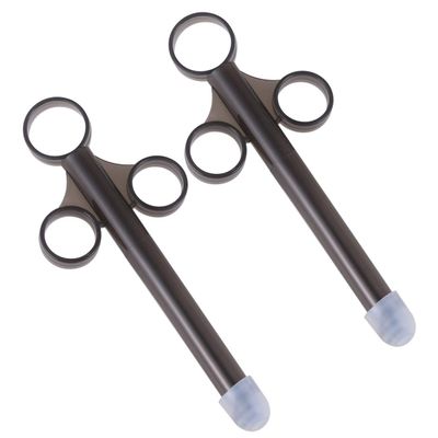 EXCEART Lube Applicator 1 Pair, Black, Silicone, 16.5 x 1.3 x 6.8cm, Unscented, Hypoallergenic, Women's Lube Applicator