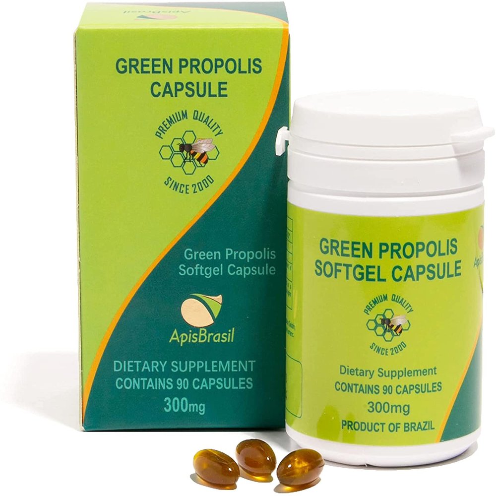 ApisBrasil Brazilian Green Bee Propolis 900mg Natural Immune Support - 90 Softgels