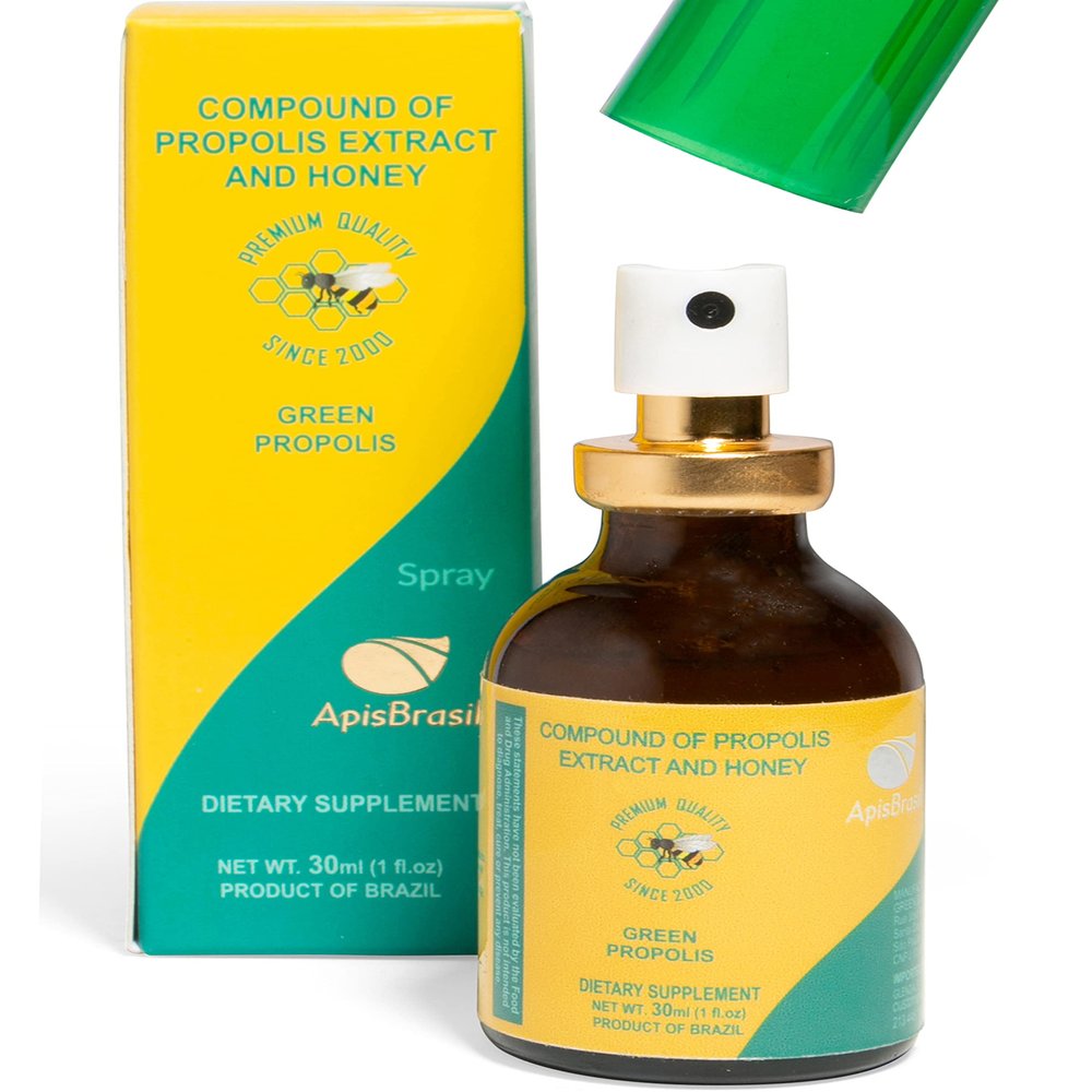 ApisBrasil - Brazil Green Bee Propolis Spray (30ml) - Natural Immune Support - Sore Throat Relief - Premium Quality - Pack of 1