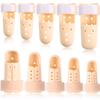 BBTO 10 Pcs Mallet Finger Splint, 5 Sizes Finger Support Brace Stabilizer Straightener Plastic Fingertip Protectors Arthritis Knuckle Immobilization for Thumb Pinky Middle Index Ring(Beige) view 1