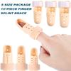 BBTO 10 Pcs Mallet Finger Splint, 5 Sizes Finger Support Brace Stabilizer Straightener Plastic Fingertip Protectors Arthritis Knuckle Immobilization for Thumb Pinky Middle Index Ring(Beige) view 3