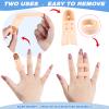 BBTO 10 Pcs Mallet Finger Splint, 5 Sizes Finger Support Brace Stabilizer Straightener Plastic Fingertip Protectors Arthritis Knuckle Immobilization for Thumb Pinky Middle Index Ring(Beige) view 4