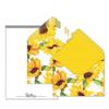 KindNotes Unique Mini Decorative Envelopes with Cardstock Papers | Set Includes 12 Linen-Textured Envelopes and 14 Blank Papers - Wild Sunflowers view 1