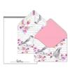 KindNotes Unique Mini Decorative Envelopes with Cardstock Papers | Set Includes 12 Linen-Textured Envelopes and 14 Blank Papers - Birds and Flowers view 1