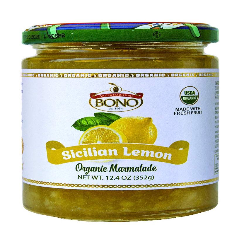 BONO Sicilian Lemon Organic Marmalade, 3 pack