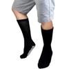 Falari Men Women Anti Slip Grip Non Skid Crew Cotton Diabetic Socks For Home Hospital (6-pairs Black, 13-15 Extra Large) view 3