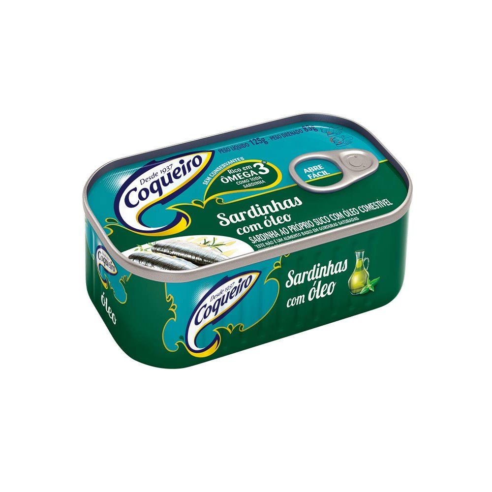Coqueiro Sardines - Sardinhas 125g - 4 Pack Imported From Brazil