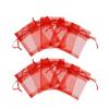 120 pcs 4X5 inches Drawstring Organza Jewelry Candy Pouch Wedding Party Favor Gift Bags (Red, 3x4) view 1