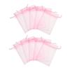 120 pcs 4X5 inches Drawstring Organza Jewelry Candy Pouch Wedding Party Favor Gift Bags (Pink, 3x4) view 1