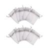 120 pcs 4X5 inches Drawstring Organza Jewelry Candy Pouch Wedding Party Favor Gift Bags (Gray, 3x4) view 1