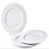 OCCASIONS 125pcs set (25 Guests)-Wedding Plastic Plates & cutlery -Disposable heavyweight Dinnerware 11'', 7'' + Silver Silverware (Chateau in Light Gray) view 2
