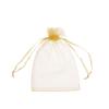 120 pcs 4X5 inches Drawstring Organza Jewelry Candy Pouch Wedding Party Favor Gift Bags (Gold, 4x5) view 3