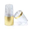 " OCCASIONS " 280pcs set (40 Guests)-Heavyweight Wedding Party Disposable Plastic Plate Set-40 x 10.5'' + 40 x 6.25'' + Gold Silverware + Cups + Napkins (Ivory & Gold Rim) view 4