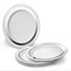 " OCCASIONS " 560pcs set (80 Guests)-Heavyweight Wedding Party Disposable Plastic Plate Set-80 x 10.5'' + 80 x 6.25'' + Silverware + Cups + Napkins (Soleil White & Silver) view 2