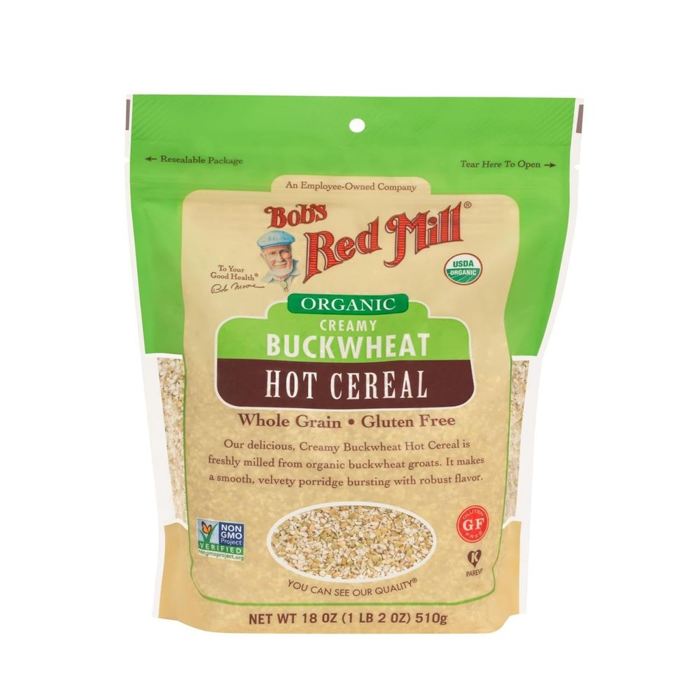 Bob's Red Mill Organic Gluten Free Creamy Buckwheat Hot Cereal, 18oz (Pack of 1) - Non GMO, Whole Grain, Vegan, Kosher