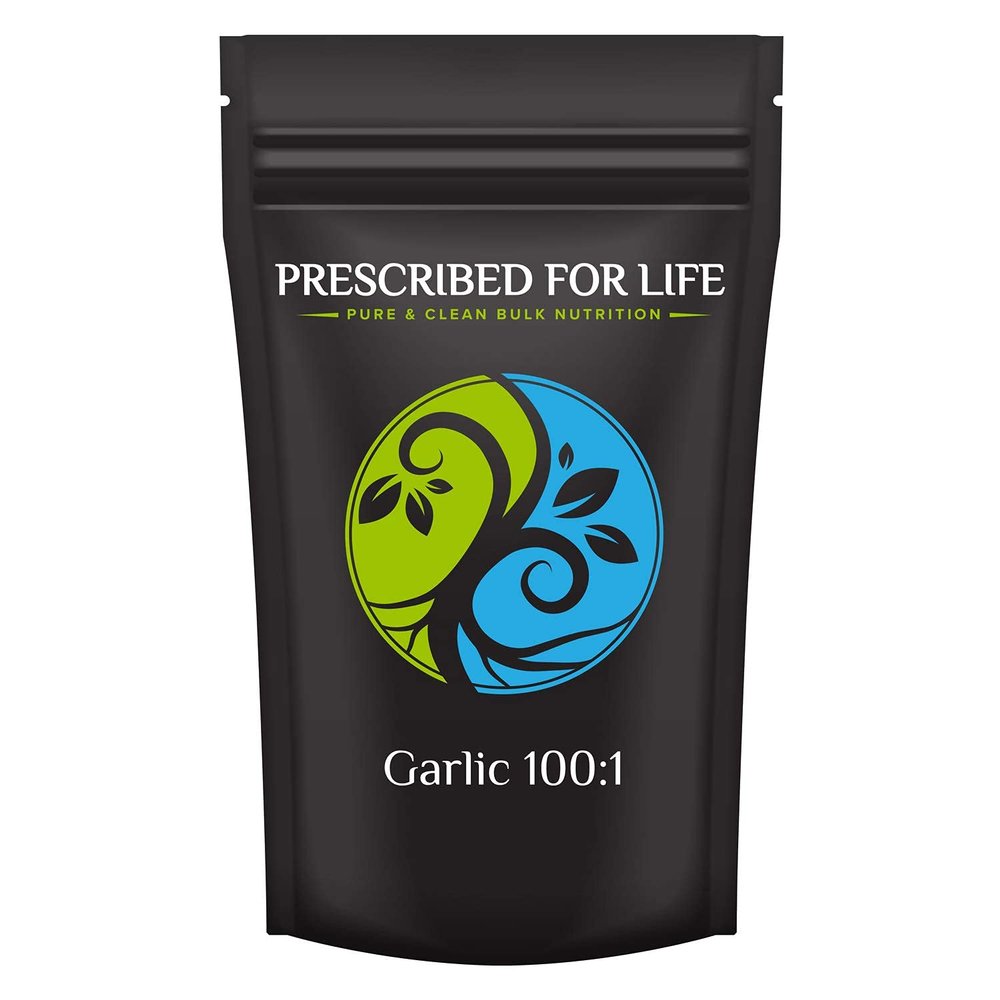 Prescribed For Life Garlic Powder 100:1 | Pure Allium sativum Extract | Garlic Supplement | Immune Support, Heart Health, and Detox | Good Source of Fiber | Gluten Free, Vegan, Non-GMO, 12 oz (340 g)