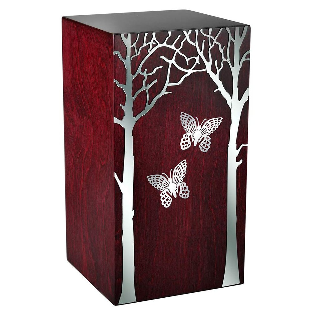 Beautiful & Inspirational Adult Cremation urn for Ashes Unique Human Funeral Urn/Personalised Urn Art 20 (Butterflies)