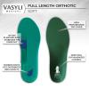 Vasyli Custom Full Length Insoles, Green, X-Large, Heel Grid Reduces Slippage, Soft Density, Biomechanical Control, Fast & Effective Pain Relief, Treats Pronation, Built-In Rearfoot Varus Angle view 3