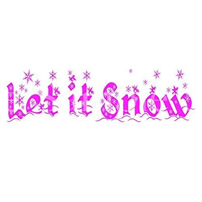 1/4 Sheet - Pink Let It Snow Winter Christmas - D24542 - 2D Edible Cake Cupcake Party Topper