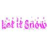 1/4 Sheet - Pink Let It Snow Winter Christmas - D24542 - 2D Edible Cake Cupcake Party Topper view 1