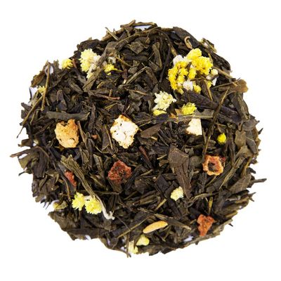 The Whistling Kettle Strawberry Orange Tea- Refreshing and Citrusy Flavored Green Tea with Strawberries and Oranges- 4oz (96 servings)