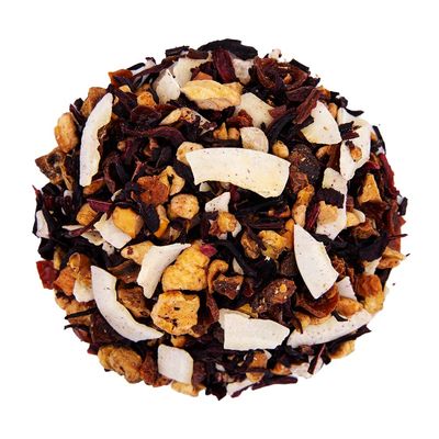 The Whistling Kettle Lotta Colada Tea- Tropical and Caffeine Free Fruit Tea with Coconut, Pineapple, and Floral Notes- 4oz (64 servings)