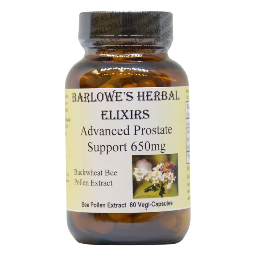 Advanced Prostate Support | Buckwheat Bee Pollen Supplement | 750mg Per Capsule | Urinary and Prostate Health | Menopausal Support for Women | 60 Vegan, Halal, and Kosher Capsules | Non-GMO