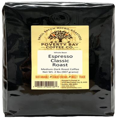 Espresso Classic 2lb-5lb Roasted Whole Bean Espresso Coffee (5lb Bag)