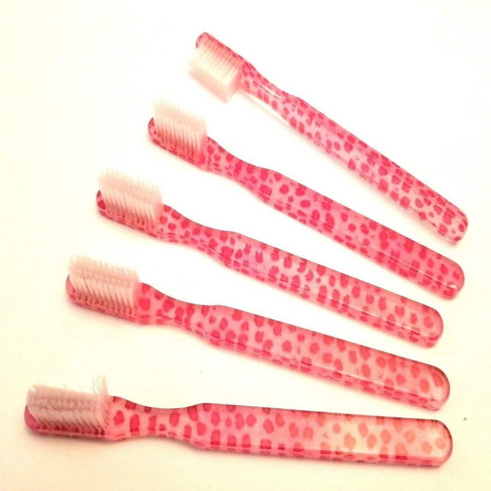 15-PACK Pink Leopard Vintage Designer Toothbrush Alan Stuart of New York FUN NEW