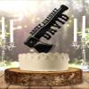 Lumberjack Chainsaw Logger Woodworker Hatchet Axe with Name Personalized Birthday Cake Topper view 1